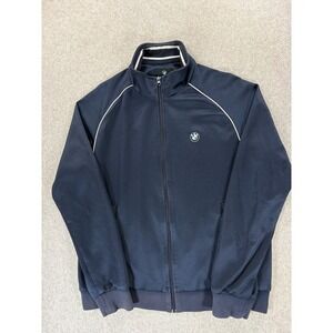 BMW Stitched Logo  Full Zip Performance Jacket (Men's Medium) Blue